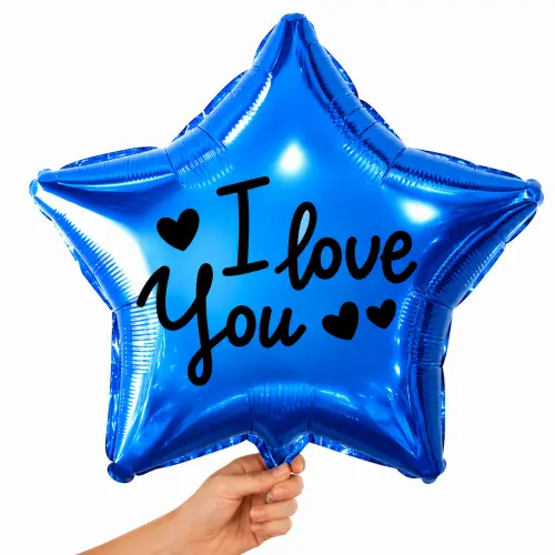 Kit 10 Adesivos Vinil I Love You para balão, bexiga, bubble, c