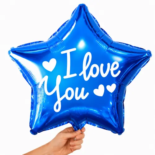 Kit 10 Adesivos Vinil "I Love You" para balão, bexiga, bubble, cores e tamanhos variados
