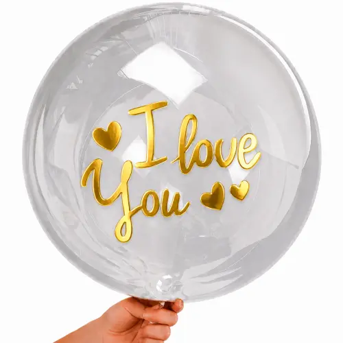 Kit 10 Adesivos Vinil I Love You para balão, bexiga, bubble, c