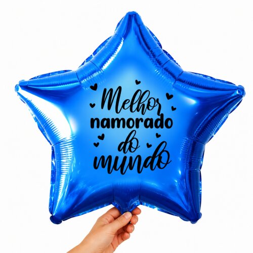 Kit 10 Adesivos Vinil MELHOR NAMORADO DO MUNDO para balão, bex