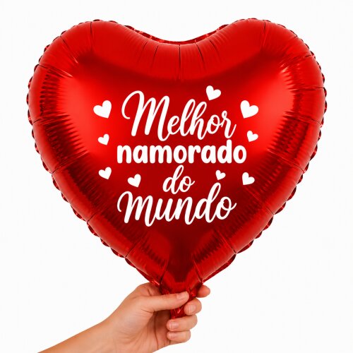 Kit 10 Adesivos Vinil MELHOR NAMORADO DO MUNDO para balão, bex