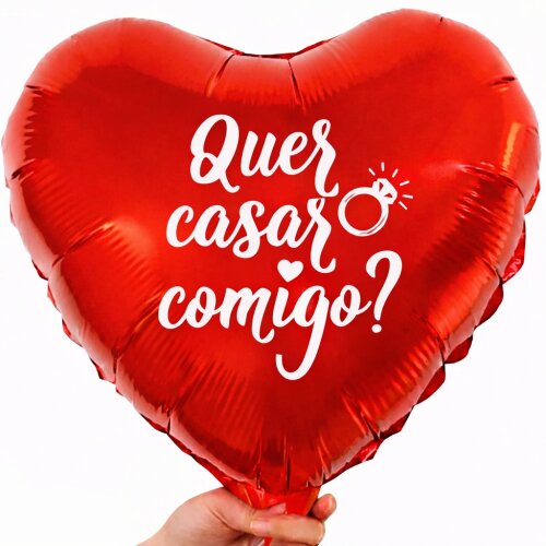 Kit 10 Adesivos Vinil "QUER CASAR COMIGO" para balão, bexiga, bubble, cores e tamanhos variados