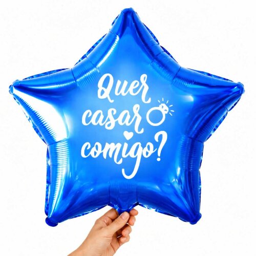 Kit 10 Adesivos Vinil QUER CASAR COMIGO para balão, bexiga, bu