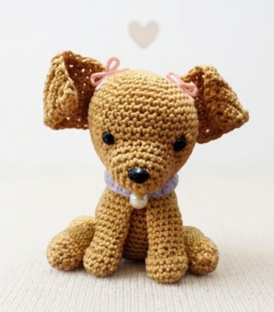 Cachorrinha caramelo amigurumi