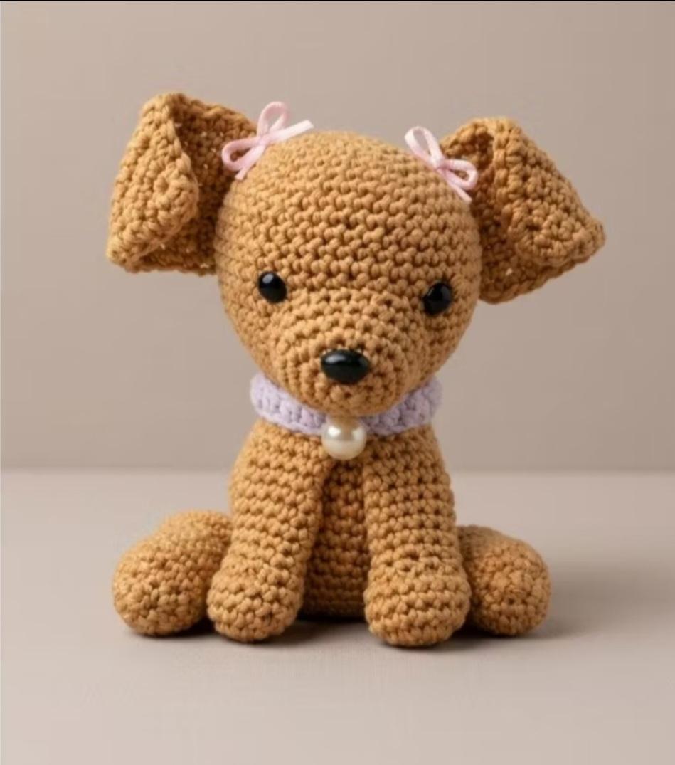 Cachorrinha caramelo amigurumi