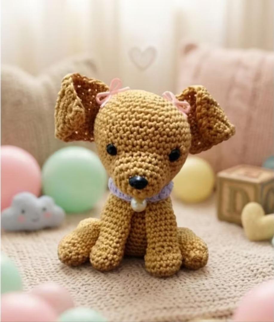 Cachorrinha caramelo amigurumi