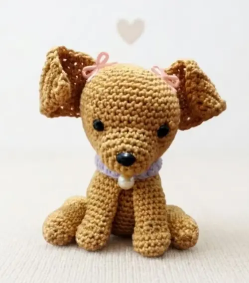 Cachorrinha caramelo amigurumi
