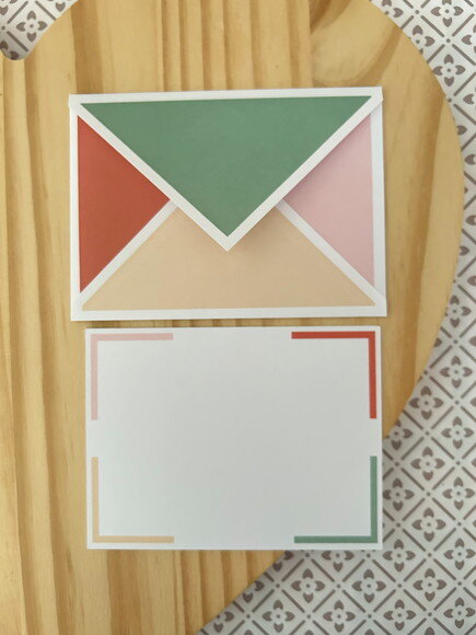 Cartão com Envelope Colorido - 10 Unidades