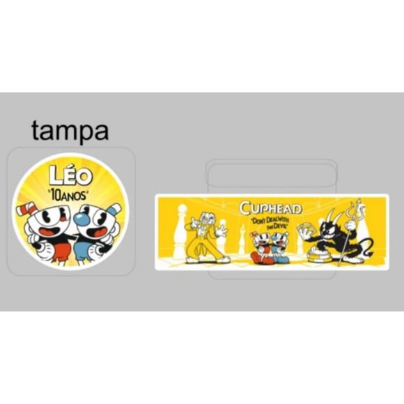 Caixa acrilico - tema CUPHEAD