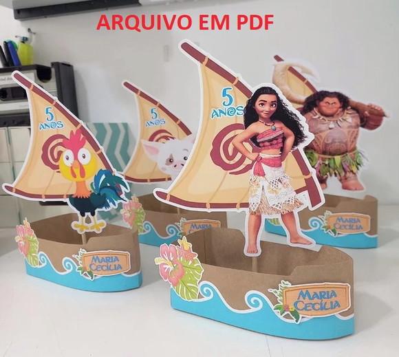 Arquivo Digital em pdf - Centro de Mesa Moana e Personagens
