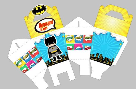 Caixa Sushi - Tema Super Herois Baby