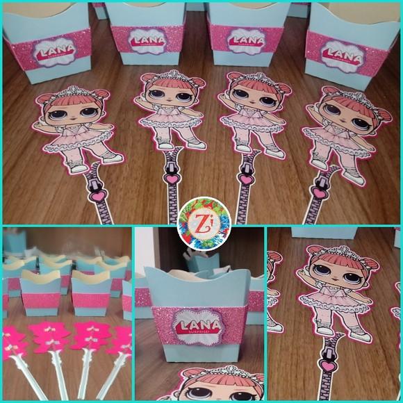 Centro de Mesa - Tema bonecas LOL SURPRISE