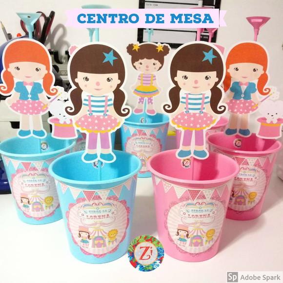 Centro de Mesa Baldinho - CIRCO ROSA