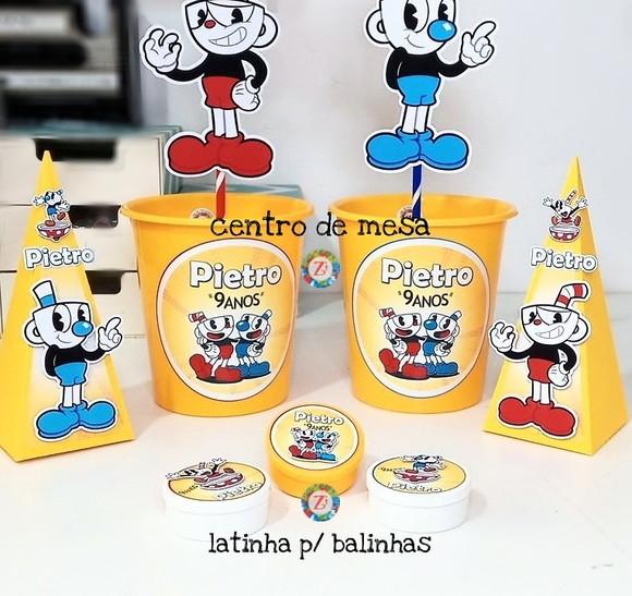 Centro de Mesa Baldinho - tema CUPHEAD