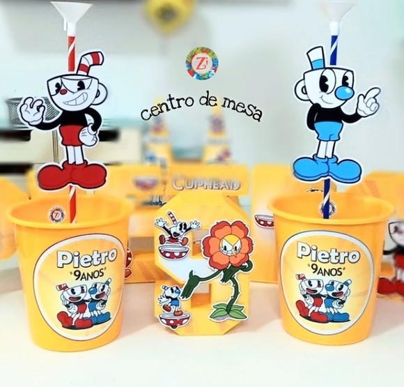 Centro de Mesa Baldinho - tema CUPHEAD