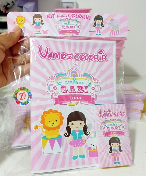 Kit para Colorir - Circo Rosa