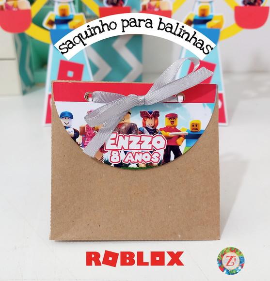 Sacolinha para Bala e Docinhos - Tema Roblox