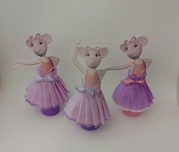 Tubetes decorados - Angelina Ballerina
