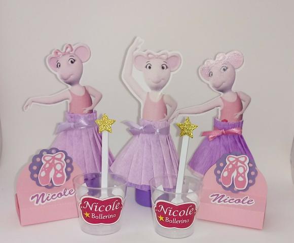Tubetes decorados - Angelina Ballerina