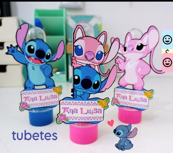 Tubetes 13cm - Tema Stitch e Angel