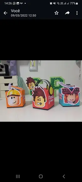 Caixa Cubo Nome - Roblox
