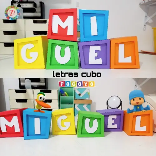 Caixa Cubo Nome - POCOYO