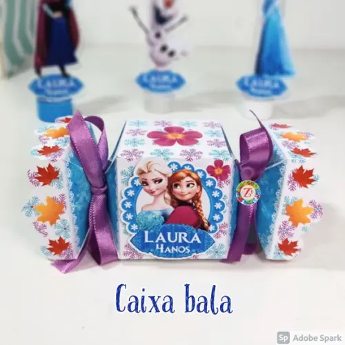 Caixa bala - tema FROZEN