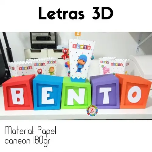 Caixa Cubo Nome - POCOYO