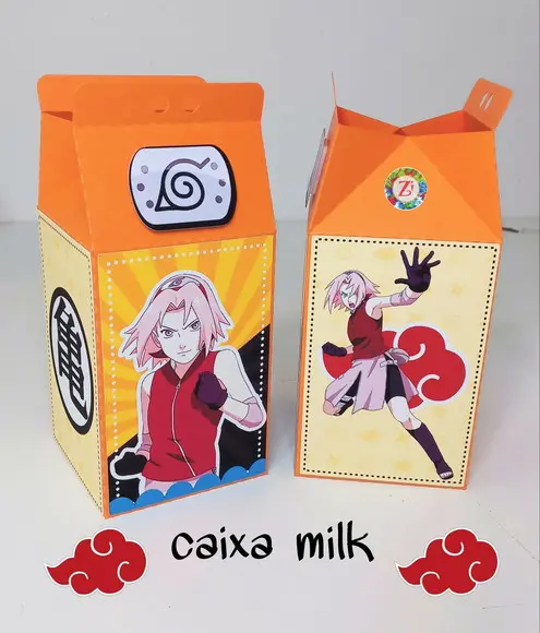 Caixa milk - NARUTO