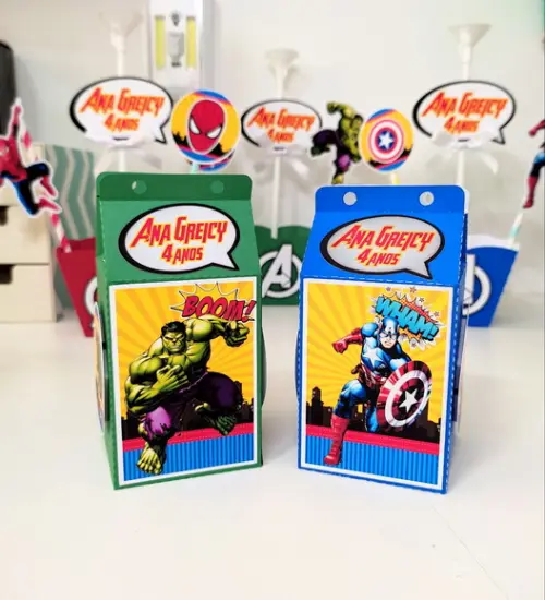 Caixa milk - Vingadores