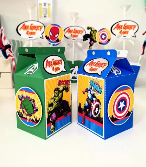 Caixa milk - Vingadores