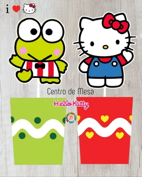 Centro de Mesa - Baldinho Hello Kitty