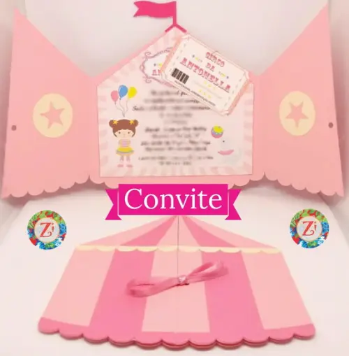 Convite - CIRCO ROSA