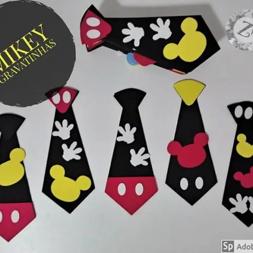 Gravatinha de EVA - tema MICKEY MOUSE