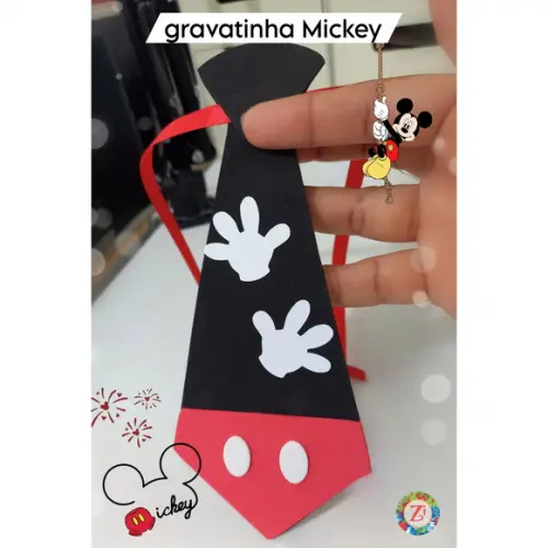 Gravatinha de EVA - tema MICKEY MOUSE