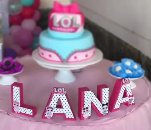 Letras e Números 3D - Tema LOL SURPRISE