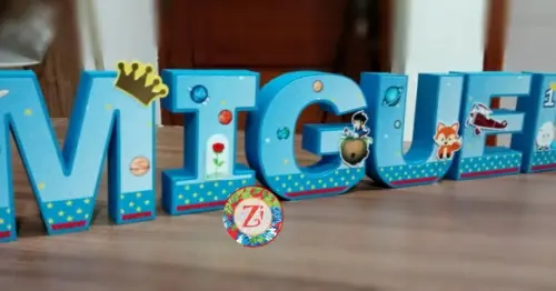 Letras e números 3D - tema O PEQUENO PRÍNCIPE
