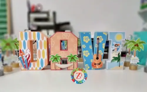 Letras e Numeros 3D - tema VERÃO