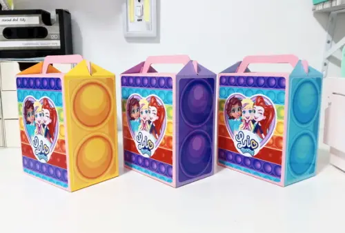 Maletinha surpresa - tema POP IT