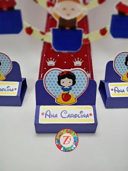 Porta Bis duplo - festa tema BRANCA DE NEVE