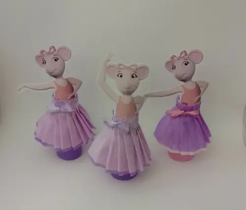 Tubetes decorados - Angelina Ballerina