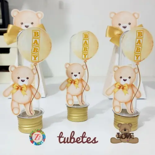 Tubetes - Tema Ursinho Aquarela