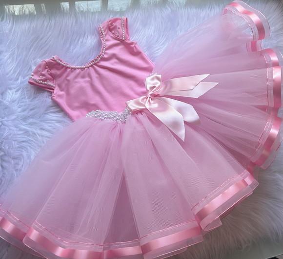Fantasia Bailarina Infantil Rosa Tutu