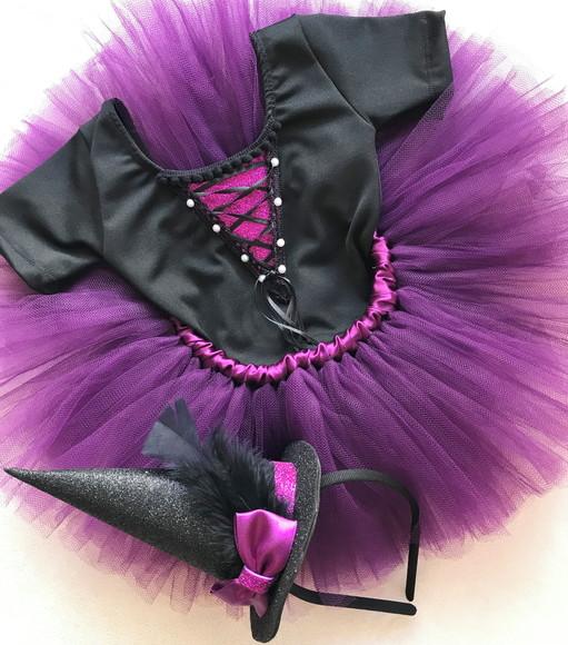 Fantasia Bruxinha Halloween Roxo