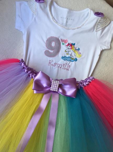 Fantasia Colorida Tutu Unicornio Infantil