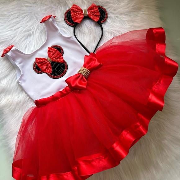 Fantasia Minie Vermelha Disney Mickey