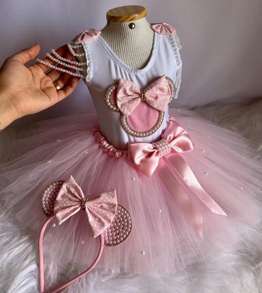 Fantasia Minnie Infantil Vestido Disney