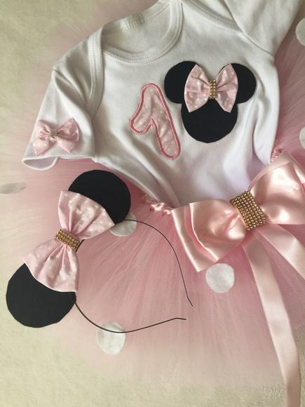 Fantasia Minnie Luxo Rosa ou Vermelha
