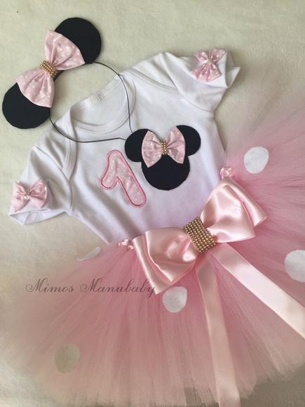 Fantasia Minnie Luxo Rosa ou Vermelha