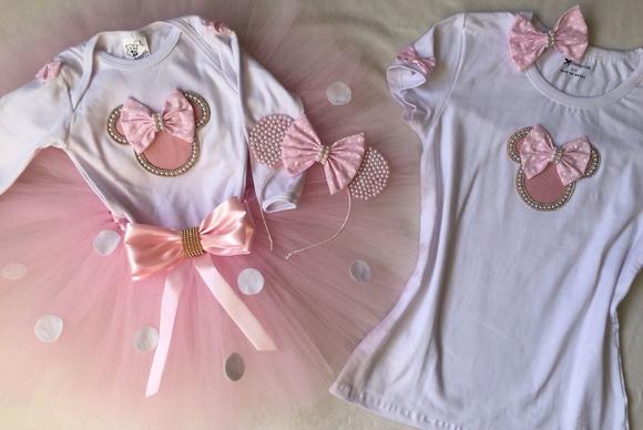 Fantasia Minnie Rosa Luxo Completo
